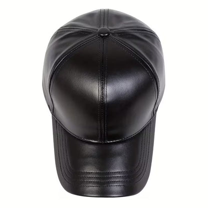 Men’s Faux Leather Snapback – Stylish Winter Cap